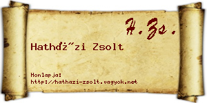 Hatházi Zsolt névjegykártya