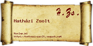 Hatházi Zsolt névjegykártya